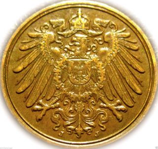 ♡ Germany - German Empire - German 1911j Pfennig Coin - Great Coin photo