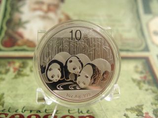 2013 1 Oz Chinese Silver Panda No 3 Coin.  999 Fine Silver photo