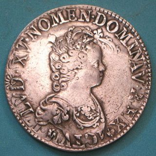 1716 France 1 Ecu Reformation Coin Struck Over A 1712 Coin Low Starting Bid photo