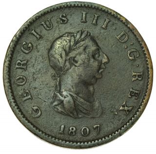 Great Britain 1/2 Penny,  1807 Coin photo