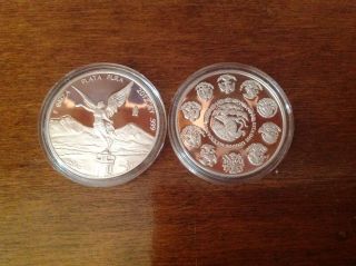 2012 Proof Silver Mexican Libertad 1 Oz Brilliant And Uncirculated 4200 Minted photo