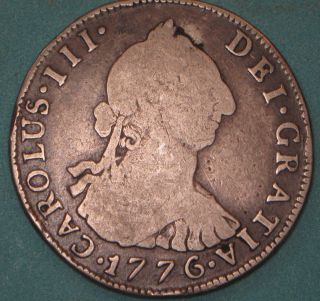 1776 Jr Bolivia 4 Reales Circulated Coin Low Starting Bid photo