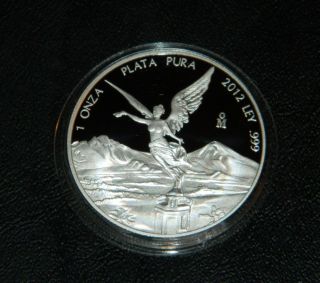 2012 Silver Libertad Proof Coin - 1oz.  999 Silver photo