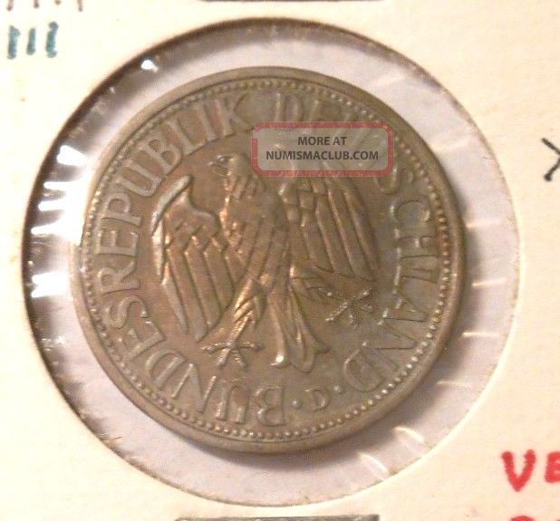 German Coin K111 2 Marks D1951 Xf Very Rare