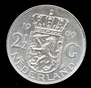 328 - Indalo - Netherlands.  Lovely Silver 2 1/2 Gulden 1966 photo