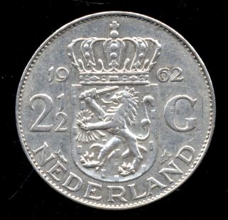327 - Indalo - Netherlands.  Lovely Silver 2 1/2 Gulden 1962 photo