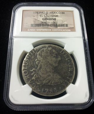 El Cazador 1783 Mo Ff 8 Reales Spanish Mexico City Silver Shipwreck Coin Ngc photo