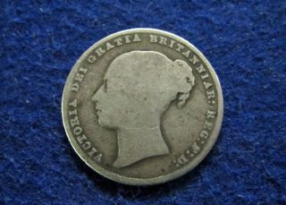 1864 Great Britain Silver Sixpence - Circulated - U S photo