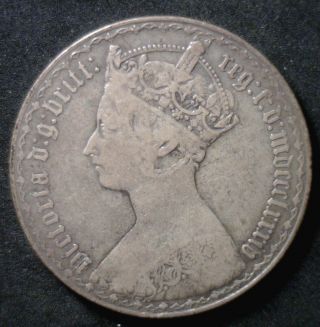 1884 Silver British Florin 2 Schilling Uk United Kingdom Coin Yg photo