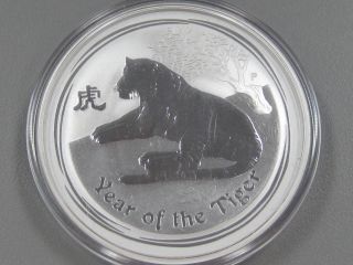 2010 Australia Lunar Year Of The Tiger 2 Oz Silver 999 $2 Coin With S/h photo
