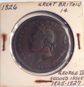 1826 Great Britain One Penny photo