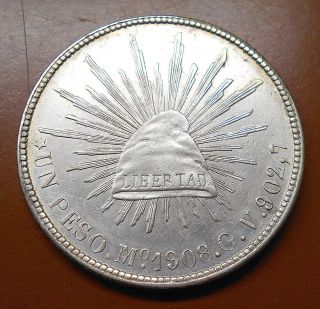 1908 Mexico Silver 