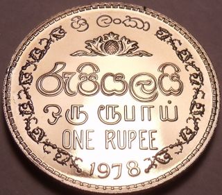 Rare Proof Sri Lanka 1978 Rupee Only 20,  000 Minted Security Edge photo