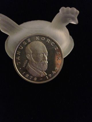 1978 100 Zloty Polish Silver Proof Commemorative Korczak Coin Low Mintage Rare photo