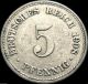 Germany - The German Empire - German 1908a 5 Pfennig Coin - Historical Germany photo 1
