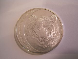 2010 Andorra 5 Diners Brown Bear 1/2oz.  Pure Silver Proof Coin - No Box/cert photo