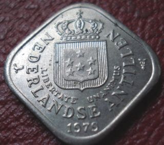 1979 Netherlands Antilles 5 Cents In Au photo