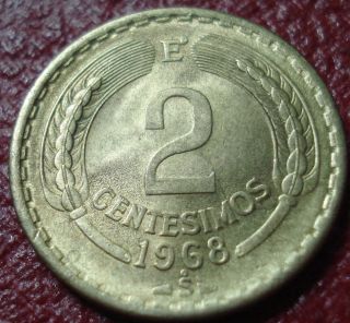 1968 Chile 2 Centesimos In Uncirculated photo