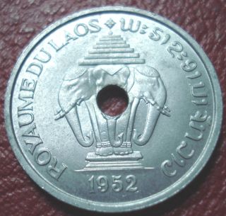 1952 Laos 20 Cents In Uncirculated photo