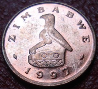 1997 Zimbabwe 1 Cent In Au - Uncirculated photo