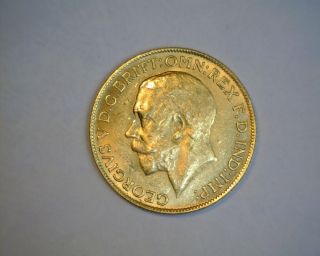 1917 King George V Full Gold Sovereign Look photo