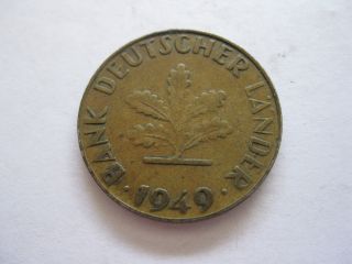 1949 West Germany German 10 Pfennig Coin photo