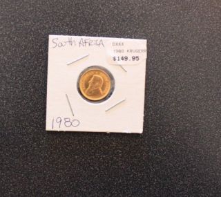 1980 Krugerrand 1/10oz Gold Coin 3.  5 Grams Ships photo