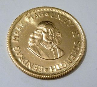 1980 South African 2 Rand Gold Coin.  9170 Fine Gold photo