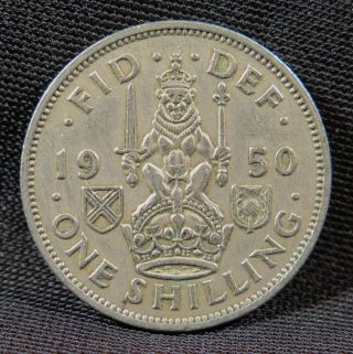 1950 - Shilling - Great Britain - Copper - Nickel - Km 877 - Scottish Crest photo