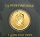 Canada 2014 1 Gram 50c Gold Maple Leaf Coin; Maplegram25™; 0.  032ozt Agw Gold photo 1