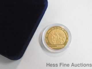 1985 Soccer World Cup Mexico City Commemorative 250 Pesos Gold Proof Coin photo