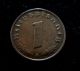 Wwii German Germany 3rd Reich Nazi Coin Swastika 1937 - A 1 Reichspfennig Coin Germany photo 1