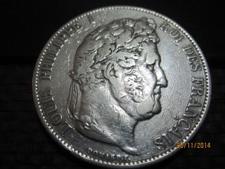 5 Francs 1844w Silver photo