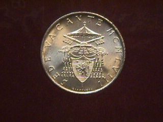Vatican 1963 Sede Vacante 500 Lire Silver Coin.  Km 75 photo