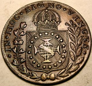 Brazil 20 Reis 1825 - Copper - Pedro I.  - Xf - - 893 photo