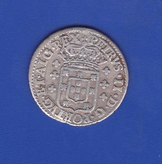 Portugal D.  Pedro Ii (1683 - 1706) Rare Silver Seis Vintens N/d - - Sem Reserva photo
