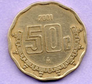 Mexico 2001 - 50 Centavos Coin photo