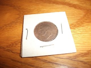1943 English Great Britain Uk Half Penny George Vi Ship Coin photo