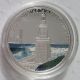 Lighthouse Of Alexandria $5 Silver Proof Color Coin Palau Antique 7 Wonders 2009 Australia & Oceania photo 2