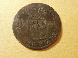 1710 Switzerland - Sitten - One 1 Batzen - Billon - Swiss Canton - Rare photo