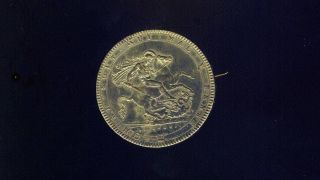 England Gilted 1820 Silver Crown Pendant Or Brooch,  St.  George Dragon photo