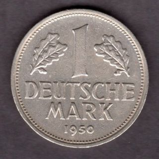 Germany Federal Coin 1 Mark 1950 - F Km 110 (a) photo