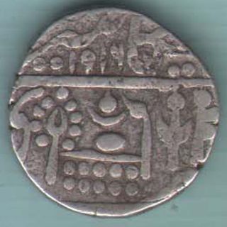 Bikaner State - 1916 - One Rupee - Ex - Rare Silver Coin U - 54 photo