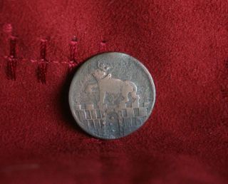 1753 Anhalt Bernburg German States Pfennig Copper World Coin Germany Bear photo