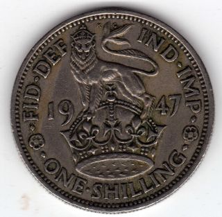 Great Britain,  1 Shilling 1947,  Vf photo