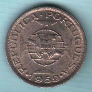 Portuguese India Goa - 1959 - One Escudo - Rare Coin U - 23 photo