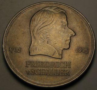 Germany (ddr) 20 Mark 1972 A - Copper/nickel - Friedrich Von Schiller - Xf 722 photo