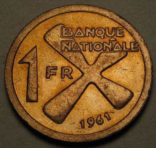 Katanga 1 Franc 1961 - Bronze - Xf,  823 photo