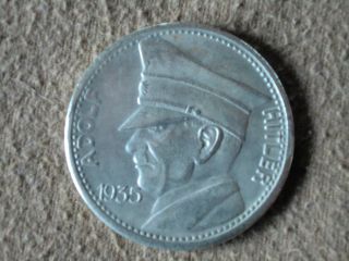 Coin 1935 Hitler Nazi Third Reich Germany Ww Ii Eagle Coin Wwii photo