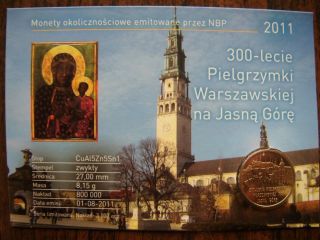 Blister 2 Zl.  2011300th Anniv Of Warsaw Pilgrimage To Jasna Gora Uncirculated photo